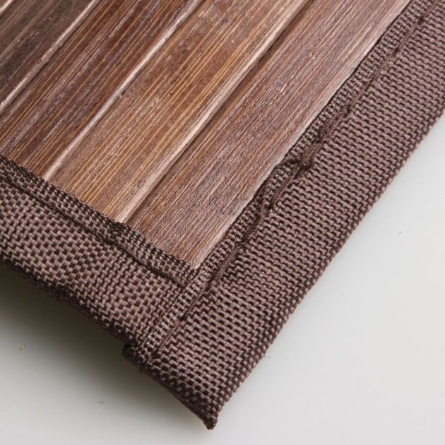 Tapis de bain en bambou brun mocha 61 x 43 cm
