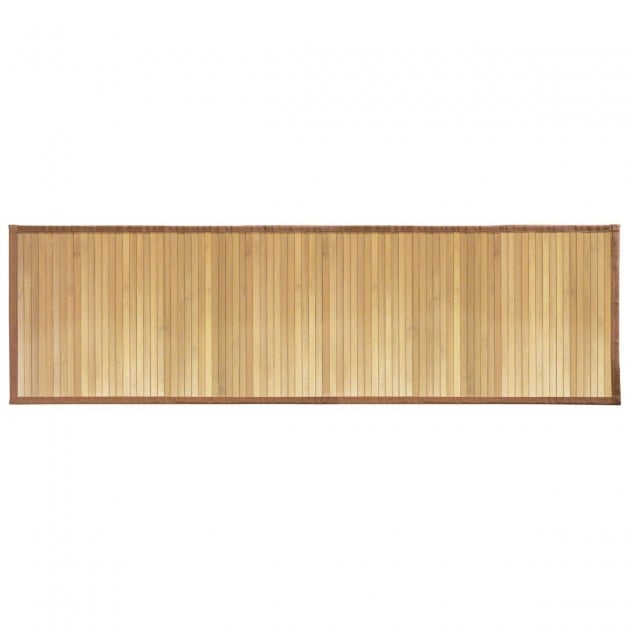 Tapis de bain en bambou brun clair 53 x 152 cm