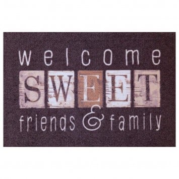 Tapis d'entrée motif Welcome Sweet Friends 50x80cm