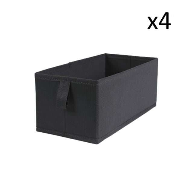 Lot De 6 Cubes De Rangement Pliables En Tissus Avec Poignée - 30x30x30 à  Prix Carrefour