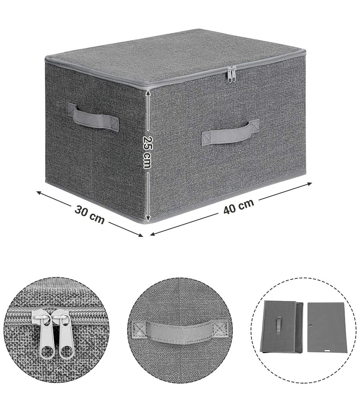 Coffre (5 pièces), Caisse de Rangement Plastique avec Couvercle et  roulettes 40 L Noir (5x22257)