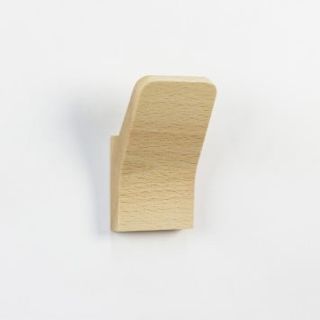 Patère en bois de hêtre massif - H8,1 cm