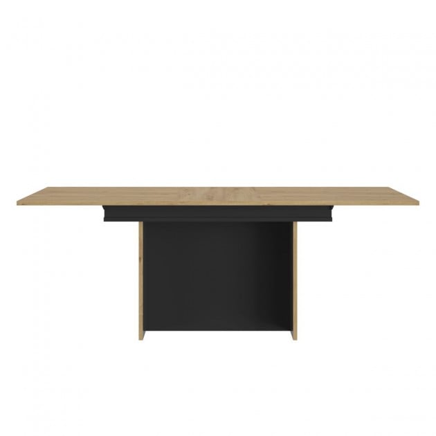 Table rectangulaire pied fût extensible 1 allonge Raphael - L160 cm