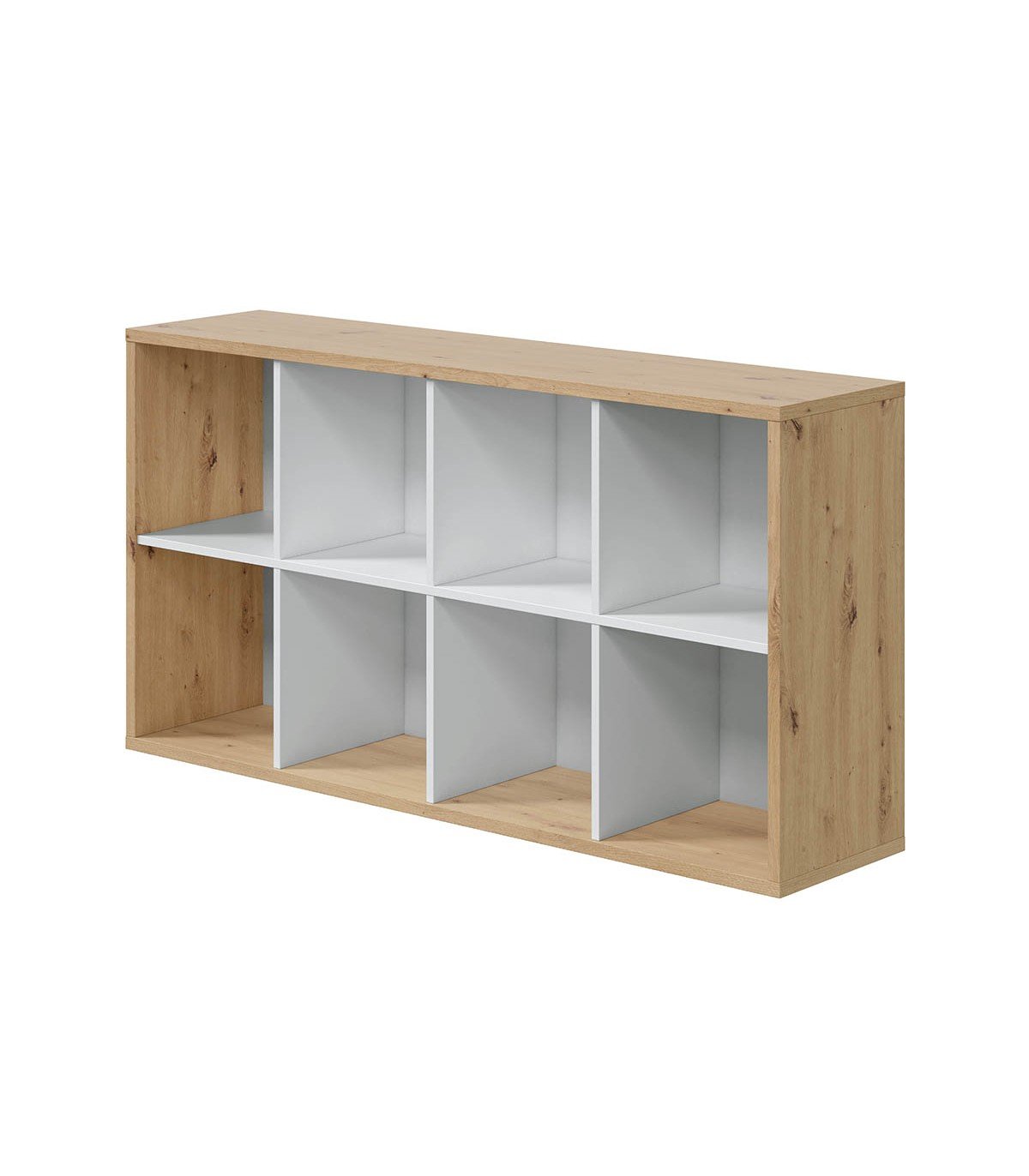 Bibliothèque à 8 casiers en bois étagère de rangement armoire