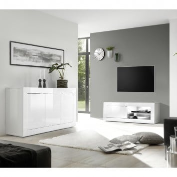 Petit meuble TV 1 porte sans éclairage Initial - L140 cm