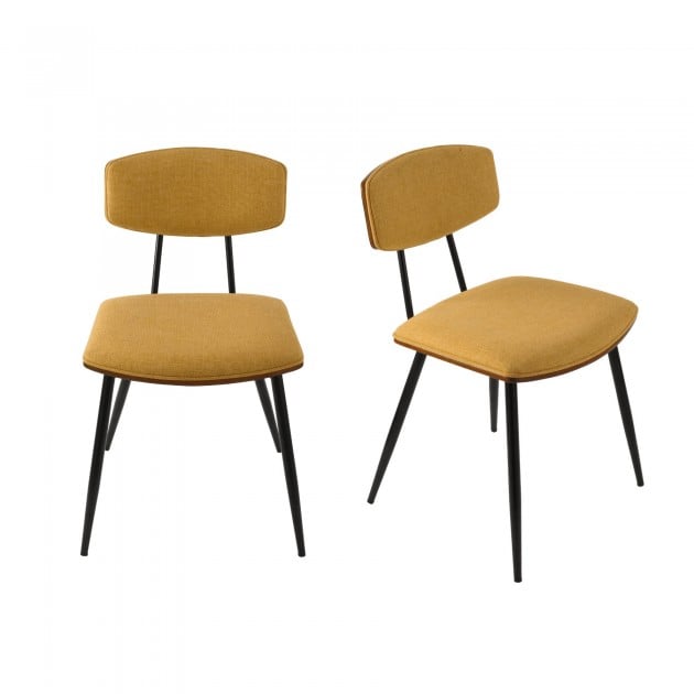 Lot de 2 chaises moutarde Babette - H79 cm