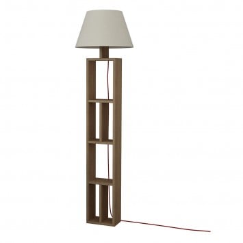 Lampe avec rangement 8 étagères décor chêne sonoma H163,5 cm - Giorno