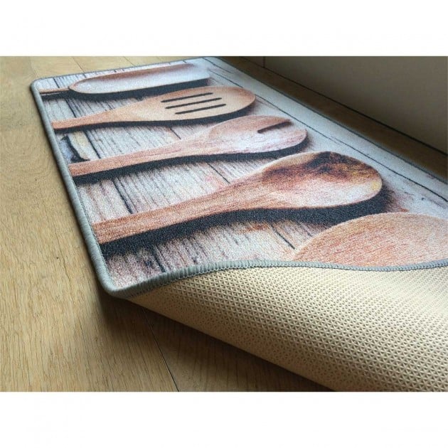 Tapis de cuisine motif Cuillères en bois