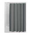 Rideau de douche gris en polyester - 180 x 200 cm