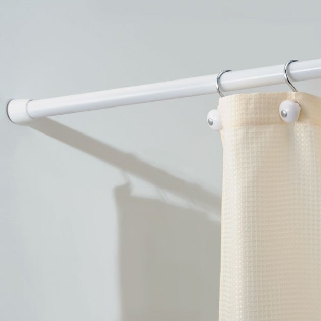 Barre pour rideau de douche blanc 65.2 x 2.9 cm
